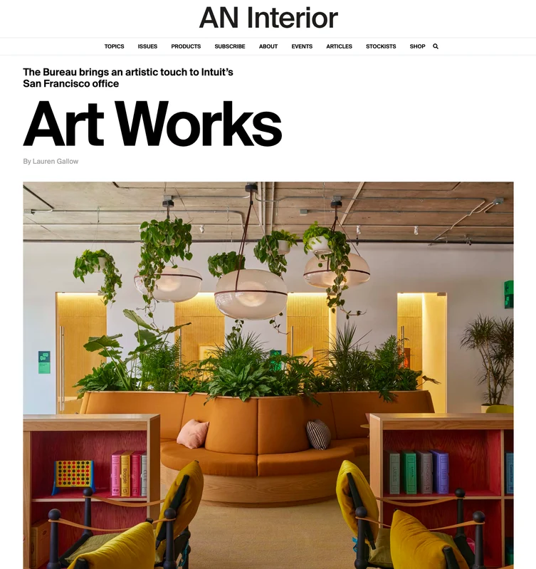 AN Interior feature about The Bureau's Intuit office