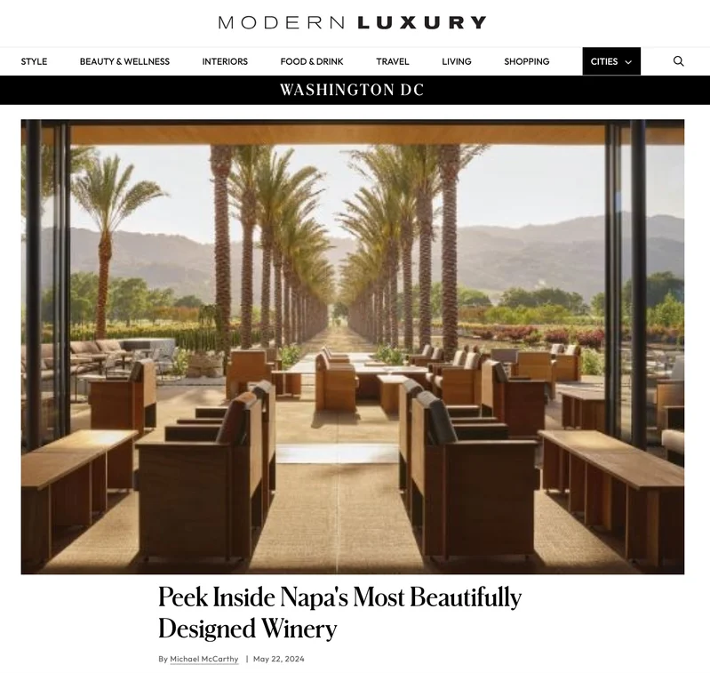 Modern Luxury feature about Caymus-Suisun Winery